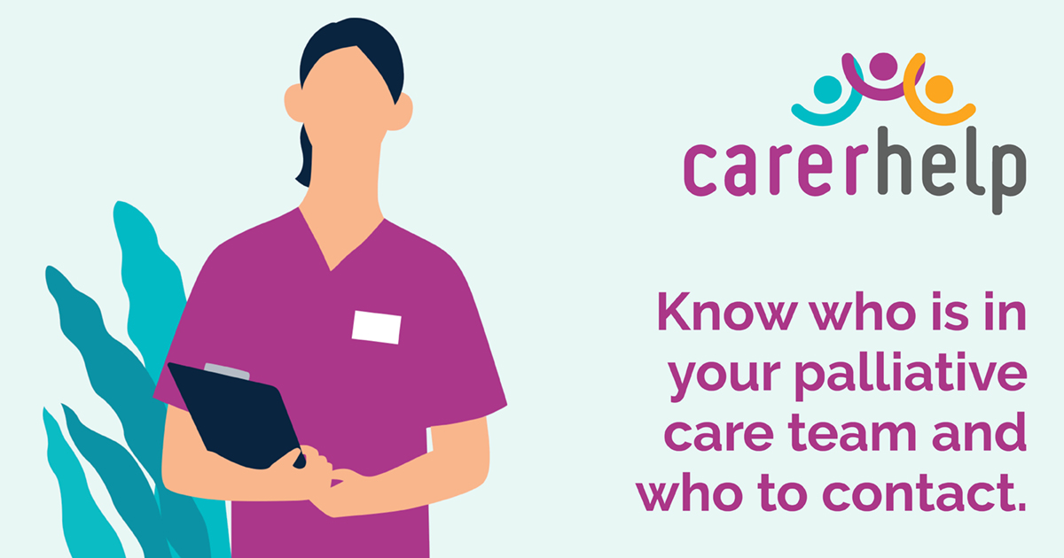CarerHelp illustration image share on facebook: home care tip Setting up health care team